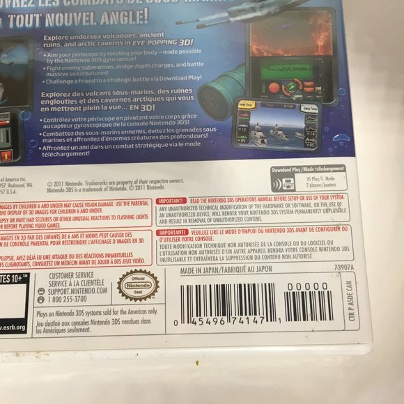 Steel Diver Game Nintendo 3DS, 2011 Video Game Brand New Factory Sealed - Picture 6 of 9